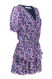 Current Boutique-Amanda Uprichard - Purple Multicolor Abstract Geometric Print Dress Sz S