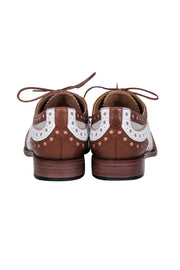 Current Boutique-Angela Scott - Cognac & White "Mr. Doubt" Oxfords Sz 9