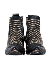 Current Boutique-Anine Bing - Black Leather Studded Detail "Charlie" Short Boots Sz 9