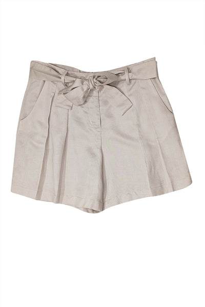 Current Boutique-Anne Fontaine - Beige Tie Waist Shorts Sz 12