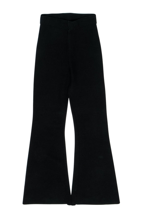 Current Boutique-Anthropologie - Black Knitted Bell Bottom Pants Sz XS