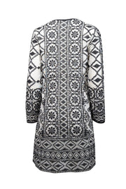 Current Boutique-Antik Batik - Cream & Black Embroidered Mini Dress w/ Beaded Accent Sz S