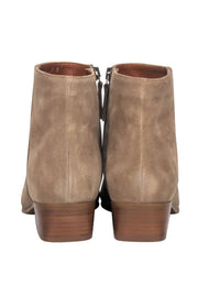 Current Boutique-Aquatalia - Beige Suede Upper Short Boots Sz 9