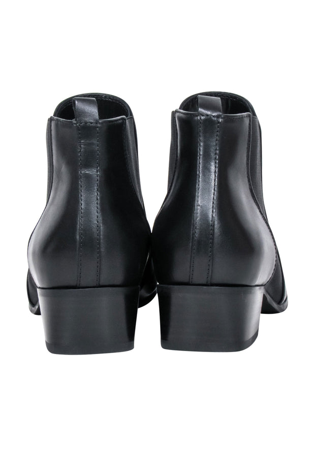 Current Boutique-Aquatalia - Black Calf Leather "Falco" Short Boots Sz 8.5