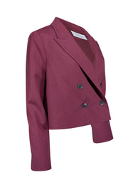 Current Boutique-Argent - Maroon Cropped Wool Blazer Sz 8