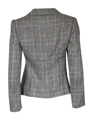 Current Boutique-Armani Collezioni - Black, Cream, Pink & Purple Plaid Blazer Sz 4