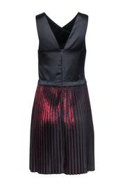 Current Boutique-Armani Exchange - Black & Metallic Red Pleated Dress Sz 6