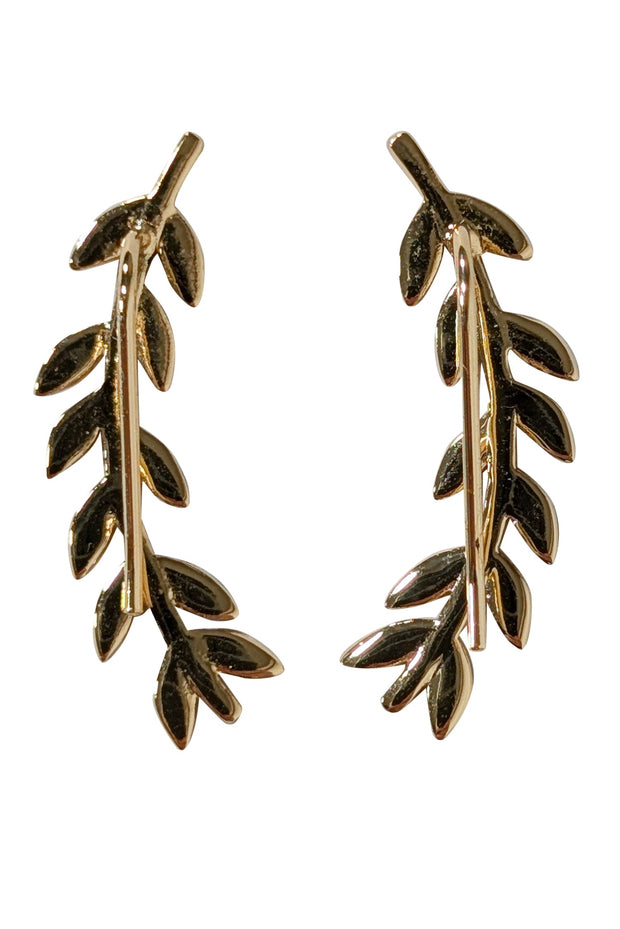 Current Boutique-Asha by Ashley McCormick - Gold Dipper "Laurel" Ear Climber Earrings