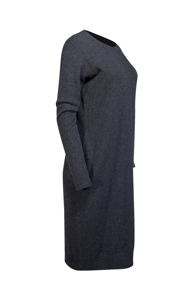 Current Boutique-Autumn Cashmere - Charcoal Grey Cashmere Long Sleeve Dress Sz M