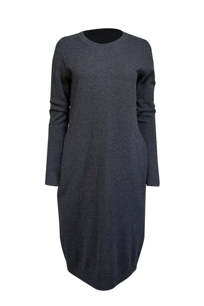 Current Boutique-Autumn Cashmere - Charcoal Grey Cashmere Long Sleeve Dress Sz M