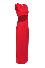 Current Boutique-BCBG Max Azaria - Red Sleeveless Maxi Gown w/ Cut Out Details Sz 6