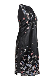 Current Boutique-BCBG Max Azria - Black Sleeveless w/ Embroidered Floral Details & Side Slits Dress Sz S