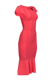 Current Boutique-BCBG Max Azria - Coral Cap Sleeve Fit & Flare Dress Sz XS