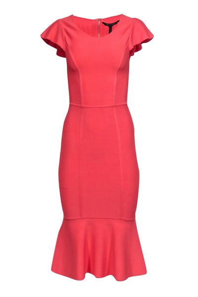 Current Boutique-BCBG Max Azria - Coral Cap Sleeve Fit & Flare Dress Sz XS