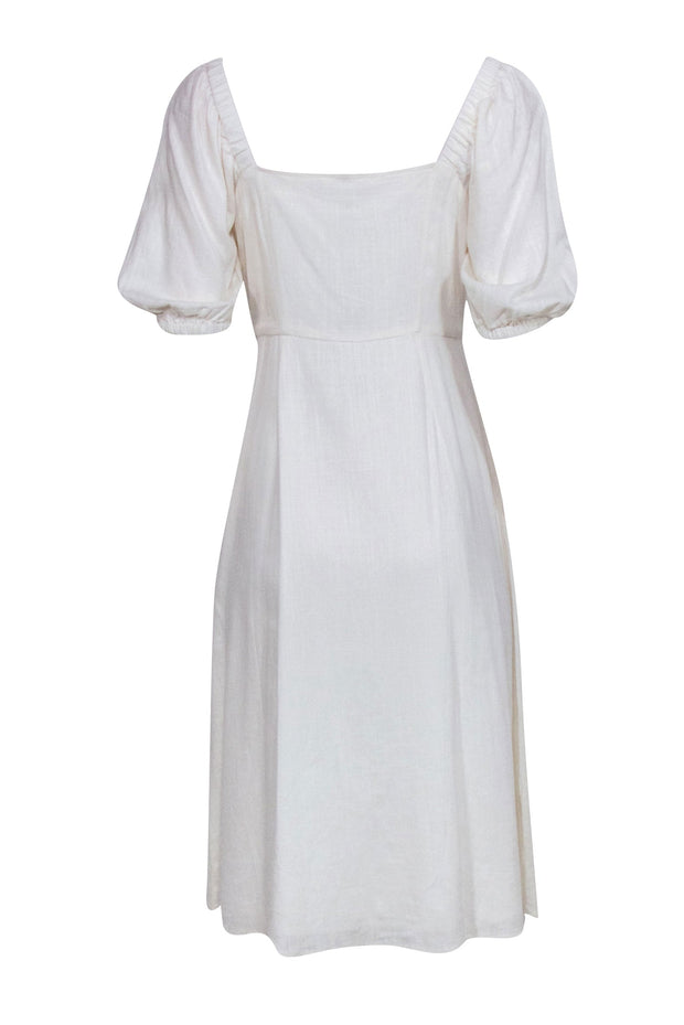 Current Boutique-BCBG Max Azria - Cream Button Front Midi Dress Sz 4