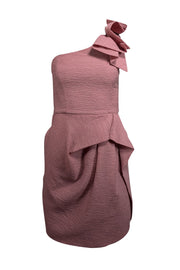 Current Boutique-BCBG Max Azria - Dusty Pink One-Shoulder Fitted Dress Sz 4