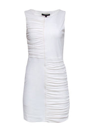 Current Boutique-BCBG Max Azria - Ivory Sleeveless Ruched Detail Dress Sz M