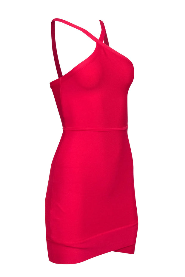 Current Boutique-BCBG Max Azria - Red Bandage Knit Sleeveless Dress Sz M