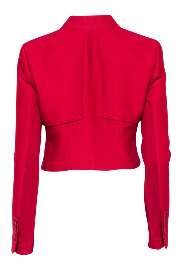 Current Boutique-BCBG Max Azria - Red Cropped Single Button Blazer Sz S