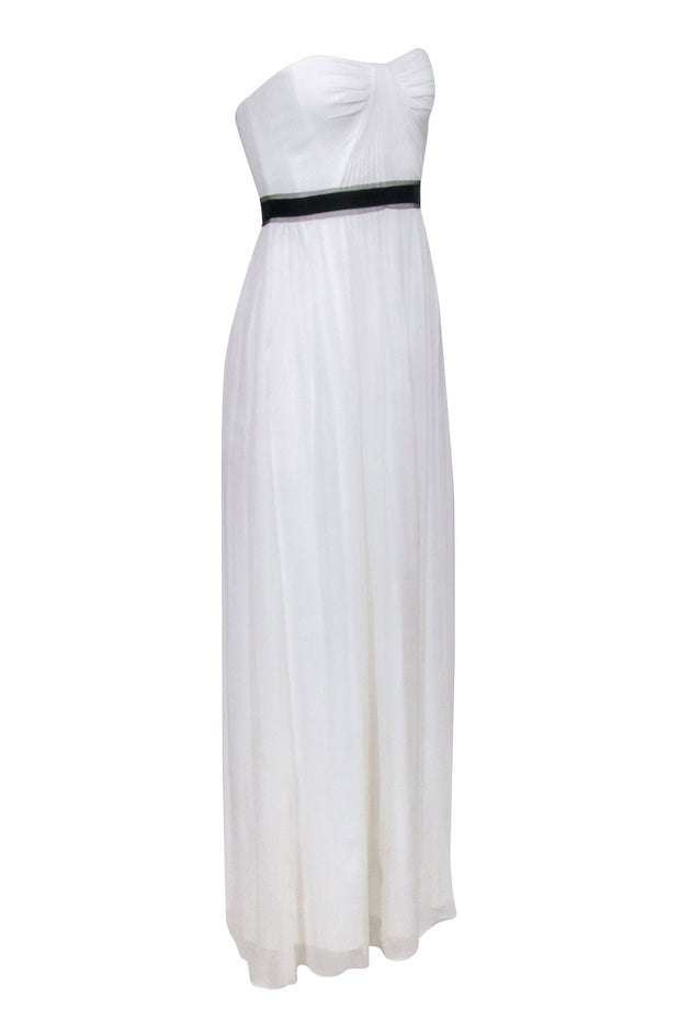 Current Boutique-BCBG Max Azria - White Strapless Silk Formal Dress Sz 4