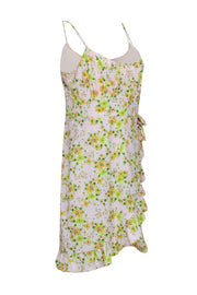 Current Boutique-BCBGeneration - Light Pink & Yellow Floral Sleeveless Dress Sz 12