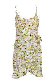 Current Boutique-BCBGeneration - Light Pink & Yellow Floral Sleeveless Dress Sz 12