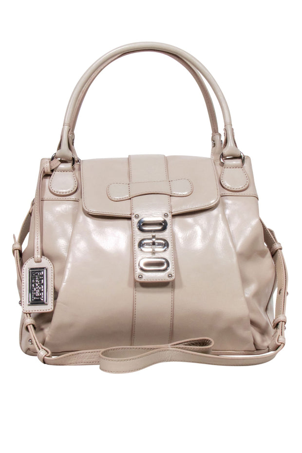 Current Boutique-Badgley Mischka - Beige Leather Large Satchel Bag