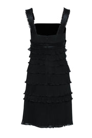 Current Boutique-Badgley Mischka - Black Ruffle Sleeveless Dress Sz 2