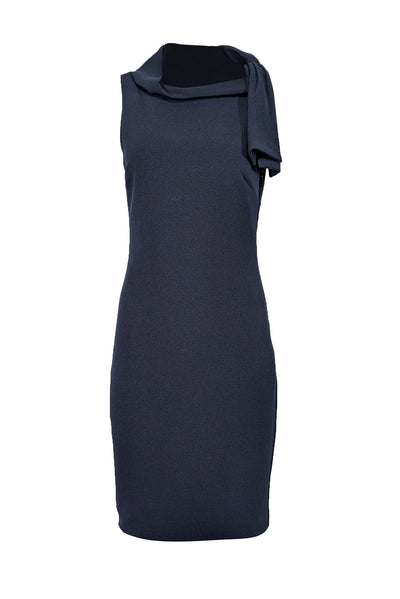 Current Boutique-Badgley Mischka - Navy Sleeveless Neck Tie Detail Sz 2