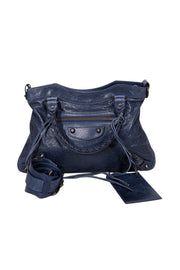 Current Boutique-Balenciaga - Navy Leather City Crossbody Bag