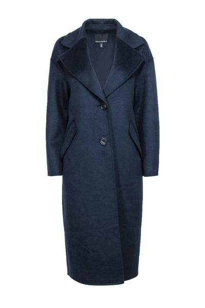 Current Boutique-Banana Republic - Navy Wool Blend Drop Shoulder Coat Sz XS