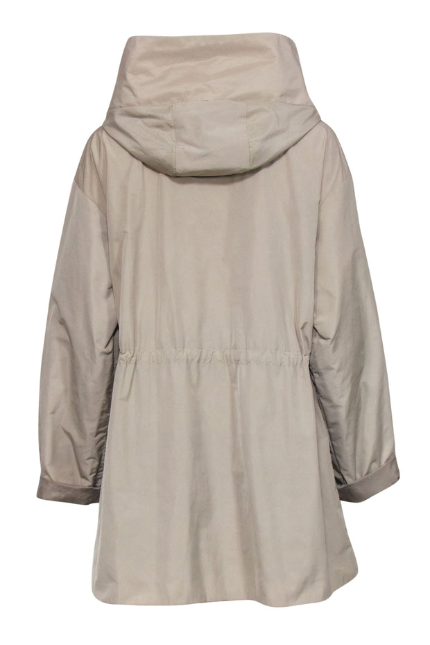 Current Boutique-Barbour - Beige Hooded Rain Jacket Sz 12