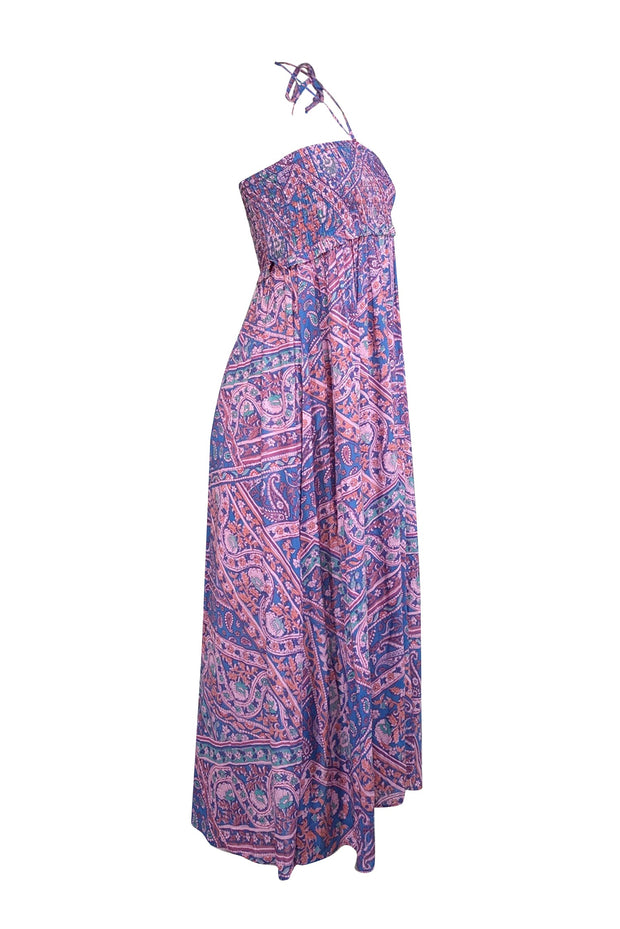 Current Boutique-Ba&sh - Pink & Blue "Friska" Halter Dress Sz S