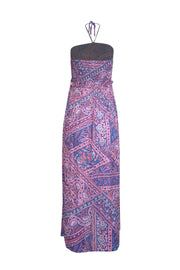 Current Boutique-Ba&sh - Pink & Blue "Friska" Halter Dress Sz S