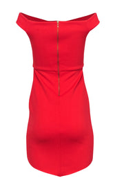 Current Boutique-Bec & Bridge - Red Off The Shoulder Cut Out Dress Sz 4