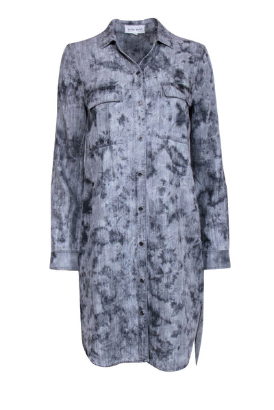 Current Boutique-Bella Dahl - Grey Tye Dye Long Sleeve Dress Sz S