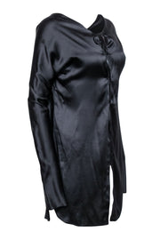 Current Boutique-Ben Taverniti - Black Silk Blend Blouse Sz M