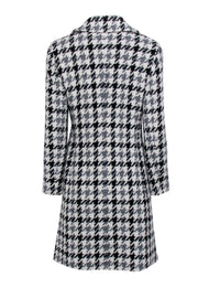 Current Boutique-Benetton - Cream, Grey & Black Houndstooth Wool Blend Coat Sz 6