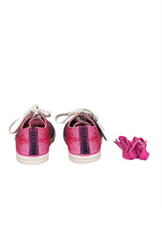 Current Boutique-Bikkembergs -Pink & Purple Tie Dye Flame Print Sneakers Sz 9