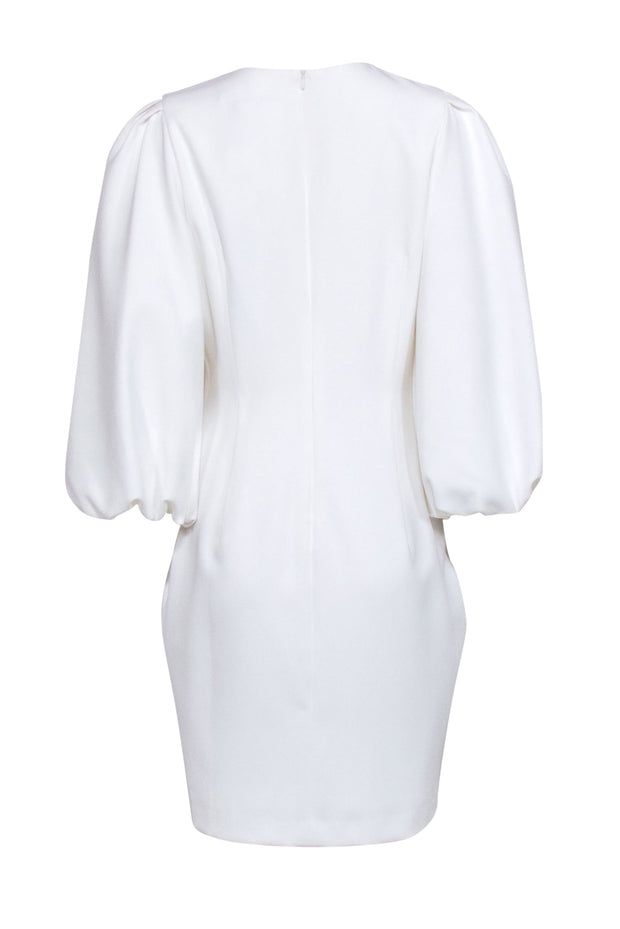 Current Boutique-Black Halo - White Long Sleeve Midi Dress Sz 12