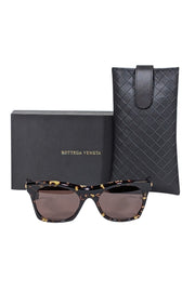 Current Boutique-Bottega Veneta - Brown Tortoise Rectangular Sunglasses