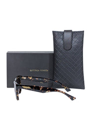 Current Boutique-Bottega Veneta - Brown Tortoise Rectangular Sunglasses