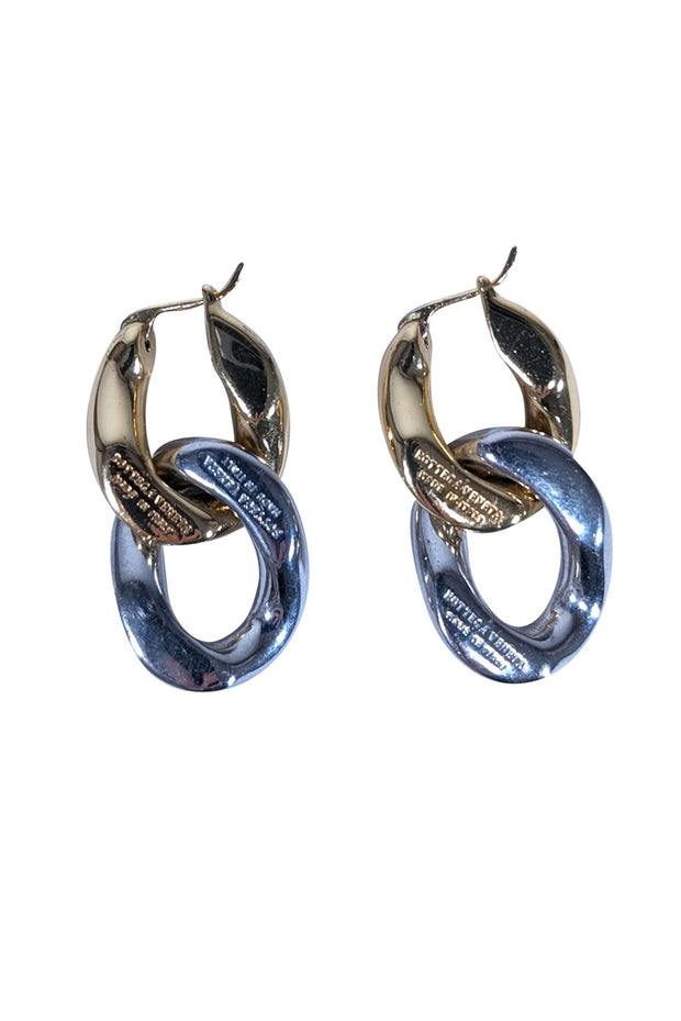 Current Boutique-Bottega Veneta - Gold & Silver Chain Earrings