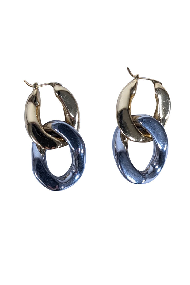 Current Boutique-Bottega Veneta - Gold & Silver Chain Earrings