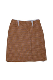 Current Boutique-Bottega Veneta - Tan Woven Detail Skirt Sz 2