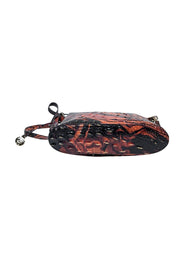 Current Boutique-Brahmin - Orange & Black Croc Embossed Crossbody Bag