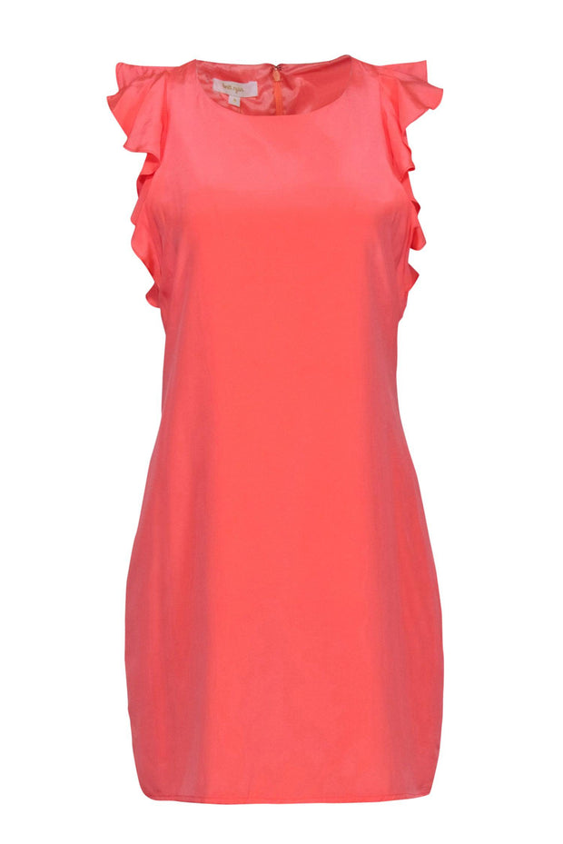 Current Boutique-Britt Ryan - Coral Pink Shift Dress w/ Flutter Sleeves Sz 6