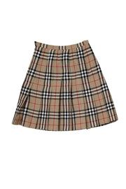 Current Boutique-Burberry - Beige, Black, & Red Tartan Plaid Pleated Skirt Sz 2