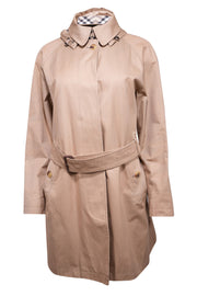 Current Boutique-Burberry - Beige Hooded Trench Coat Sz 10P