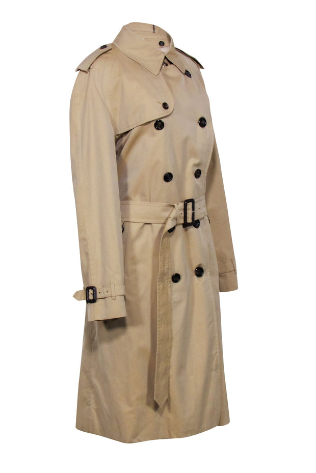 Current Boutique-Burberry - Beige Longline Trench Coat Sz 8